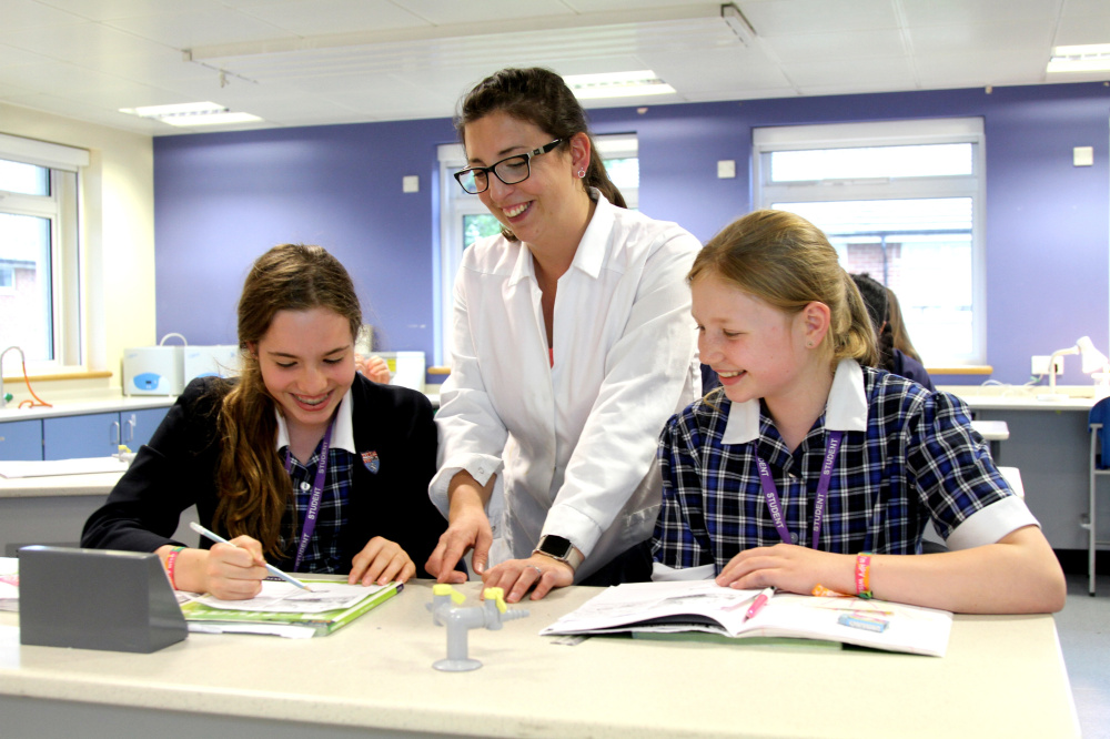 Teacher and students